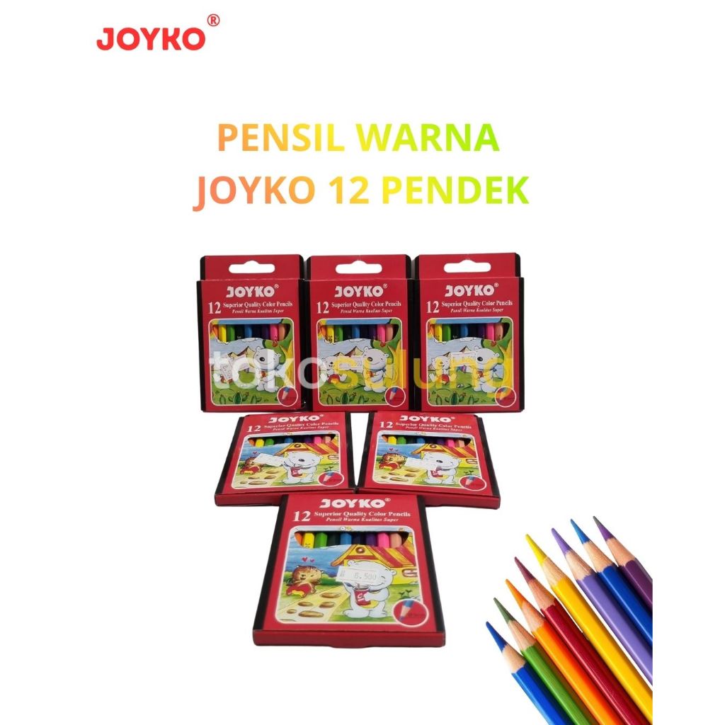 PENSIL WARNA JOYKO 12 WARNA | PENSIL WARNA 12WARNA JOYKO PANJANG | PENSIL WARNA 24 WARNA JOYKO | PEN