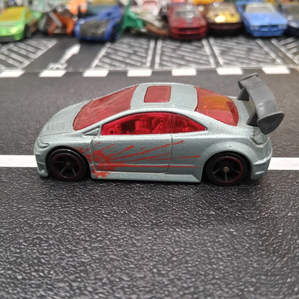 HOT WHEELS LOOSE HONDA CIVIC SI SILVER KACA MERAH