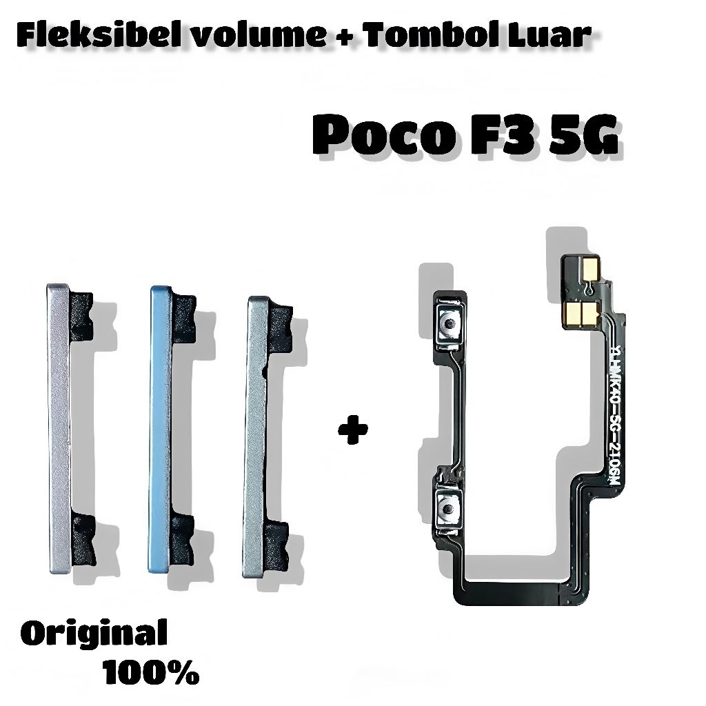 Fleksibel Volume + Tombol Volume Poco F3 5G Original