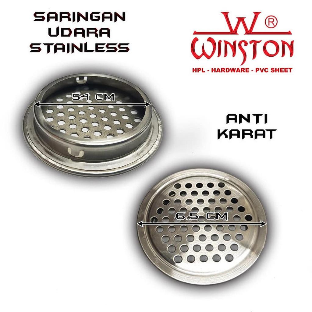 Saringan Udara Lubang Hawa Ventilasi Udara Cabinet Bulat Stainless