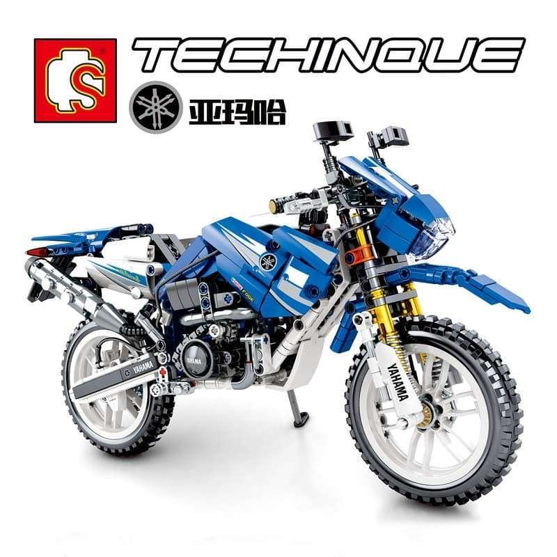 SEMBO 701702 Enjoy The Ride Techinque Yamaha Trail Enduro Bike Motorcycle Mainan Mini Bricks Motor S