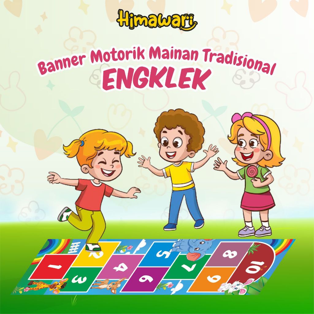 Banner Engklek Motorik Anak Mainan Tradisional 60x 200 cm