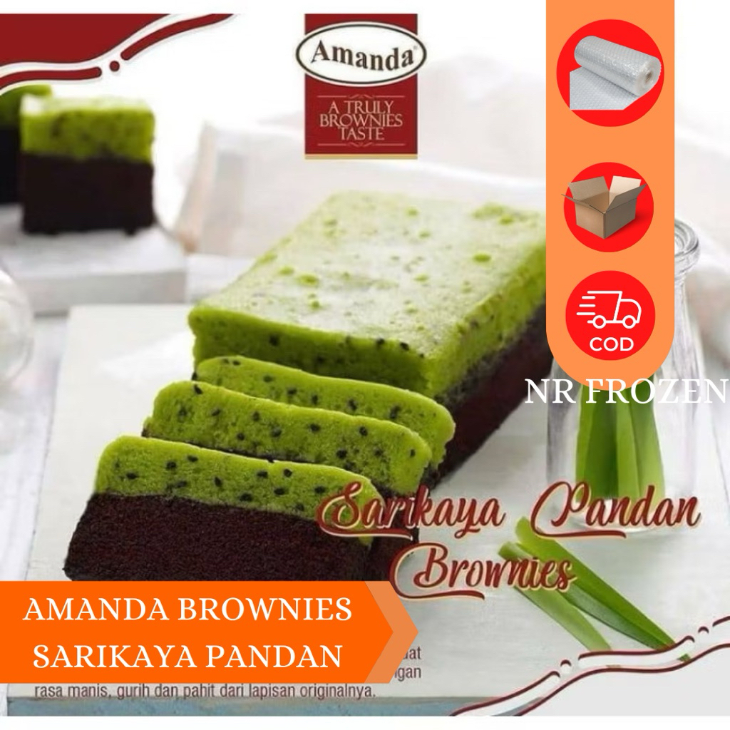AMANDA BROWNIES COKLAT SARIKAYA PANDAN N1722