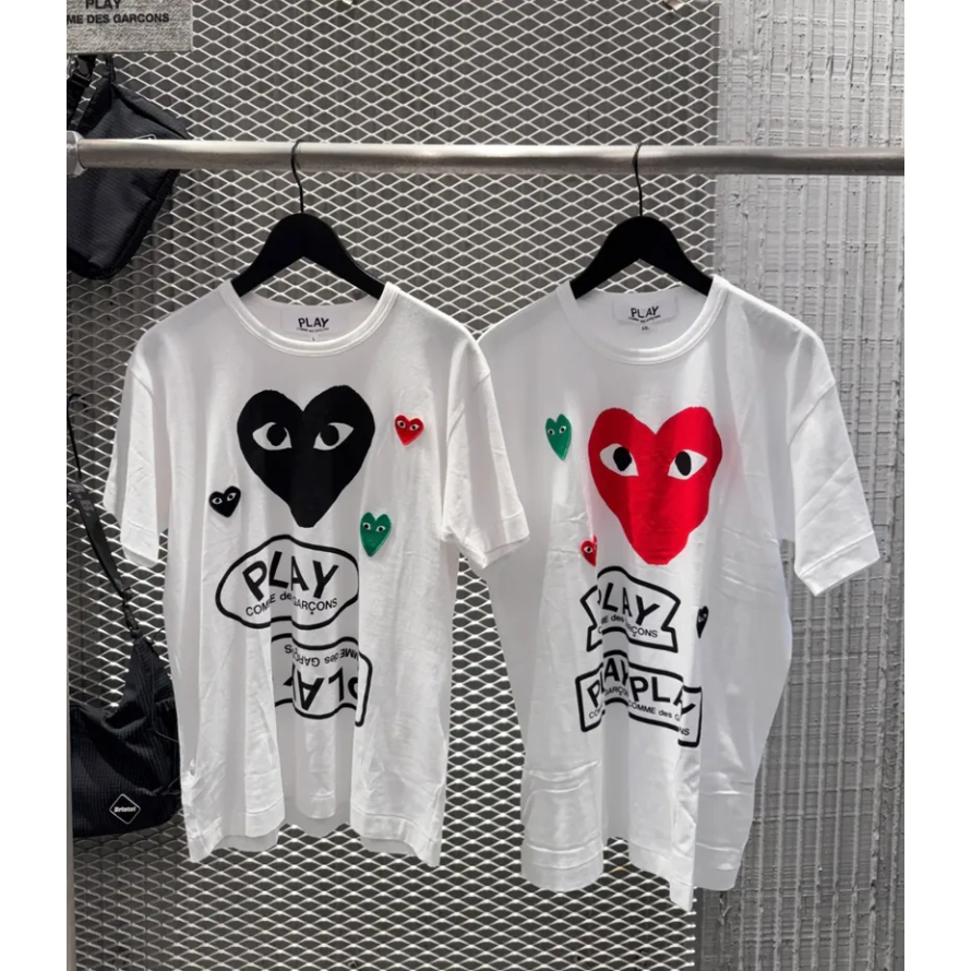 CDG PLAY PLAY Longsleeve  Kaos Lengan Panjang