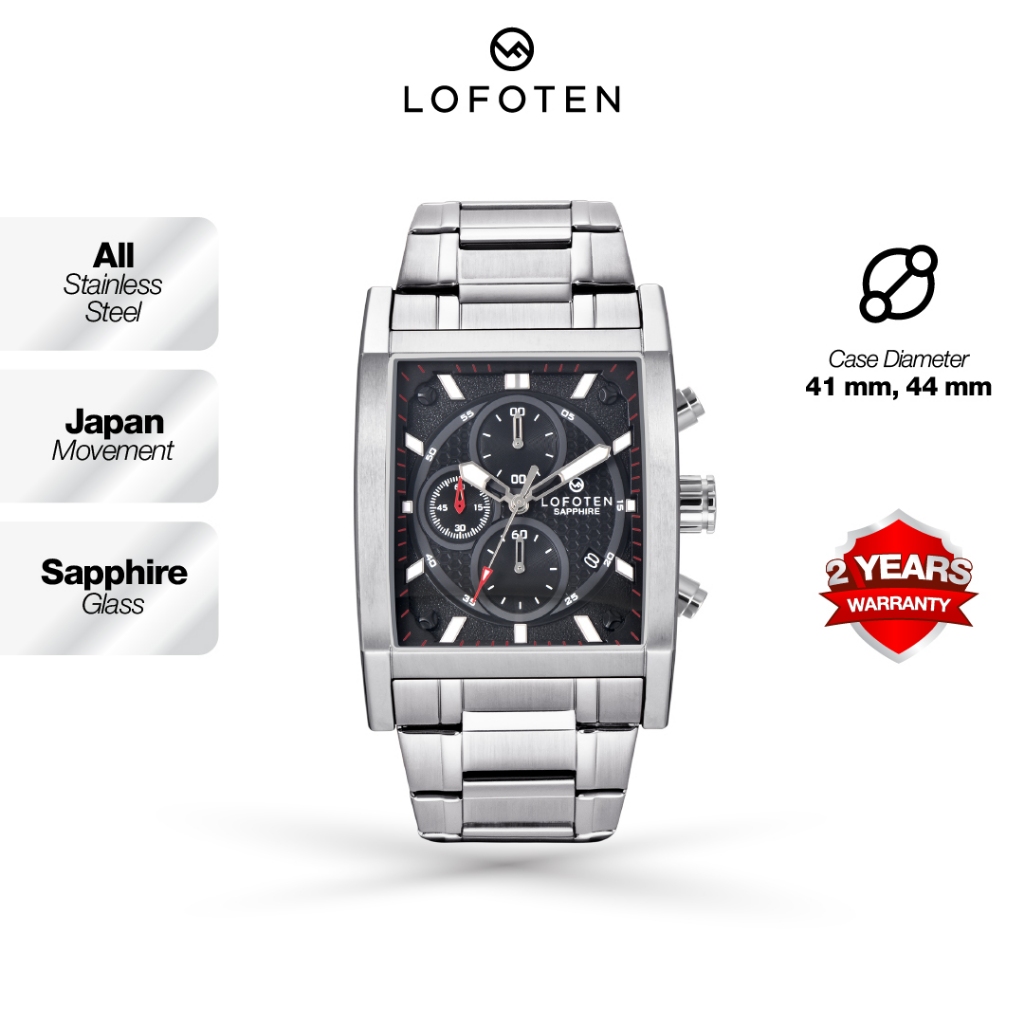 Lofoten F-6523MC  Choronograph - Kaca Sapphire Diameter 41mm x 44mm Jam Tangan Pria
