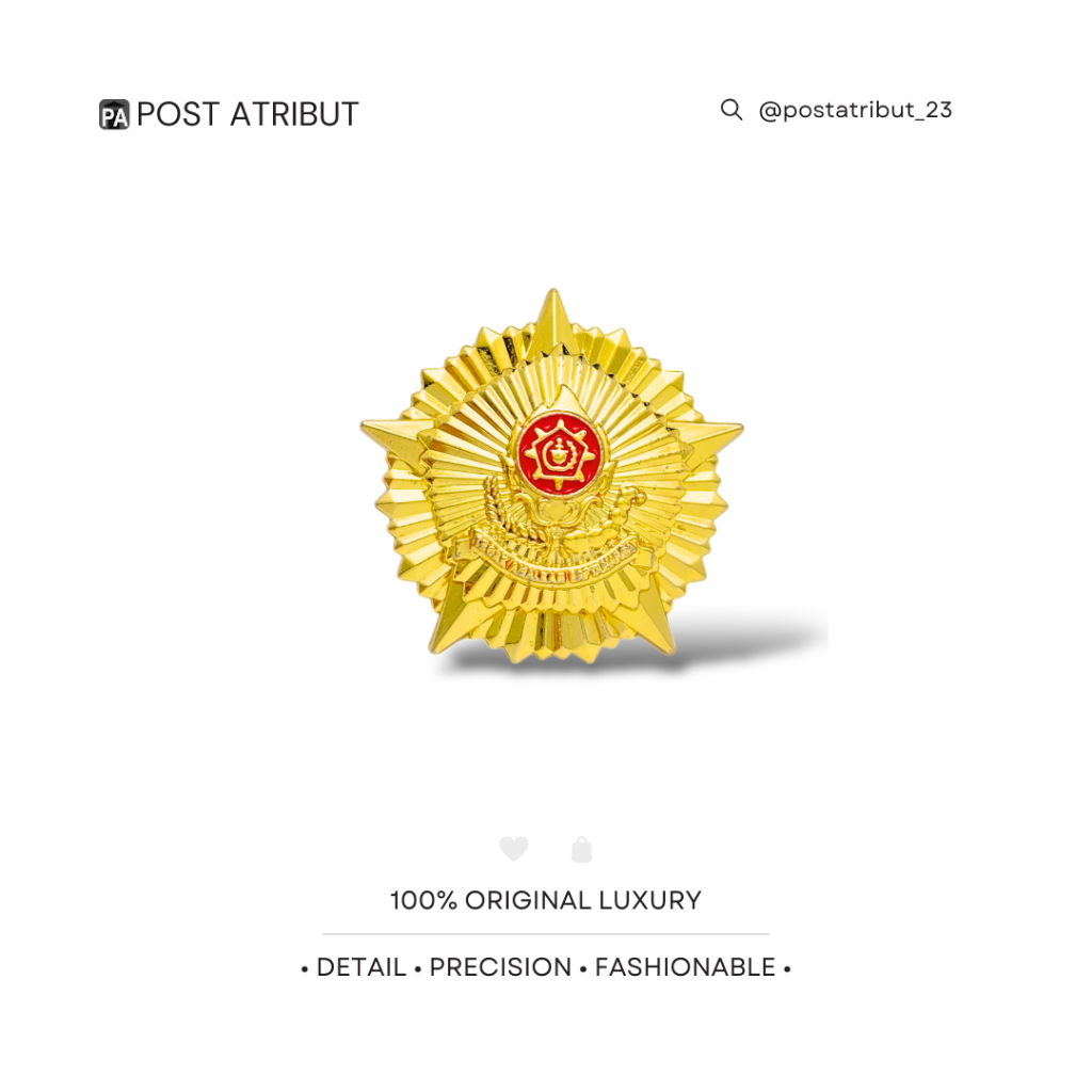 100% LUXURY Pin SESKO TNI / Angkatan Darat / Angkatan Laut / Angkatan Udara / Tentara Nasional Repub