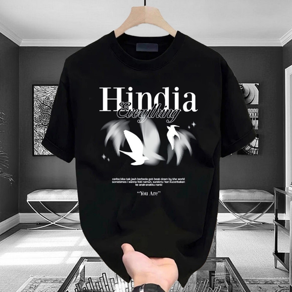 Kaos Hindia Everything u Are Hitam Putih Biru | Baju Band Hindia
