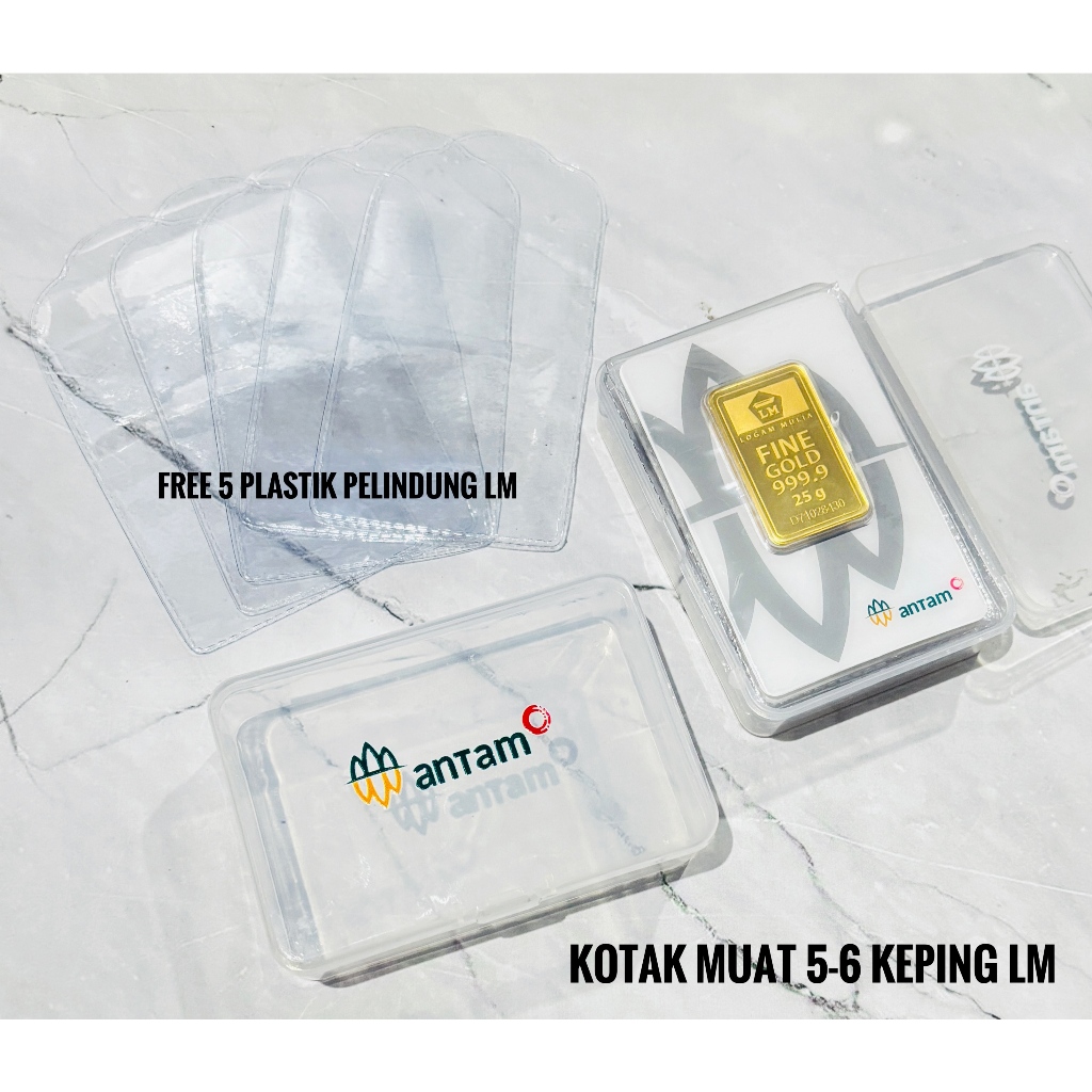 Kotak Pelindung Logam Mulia Box Plastik LM Tempat Simpan Emas Perhiasan Antam Ubs Minigold Galeri24 