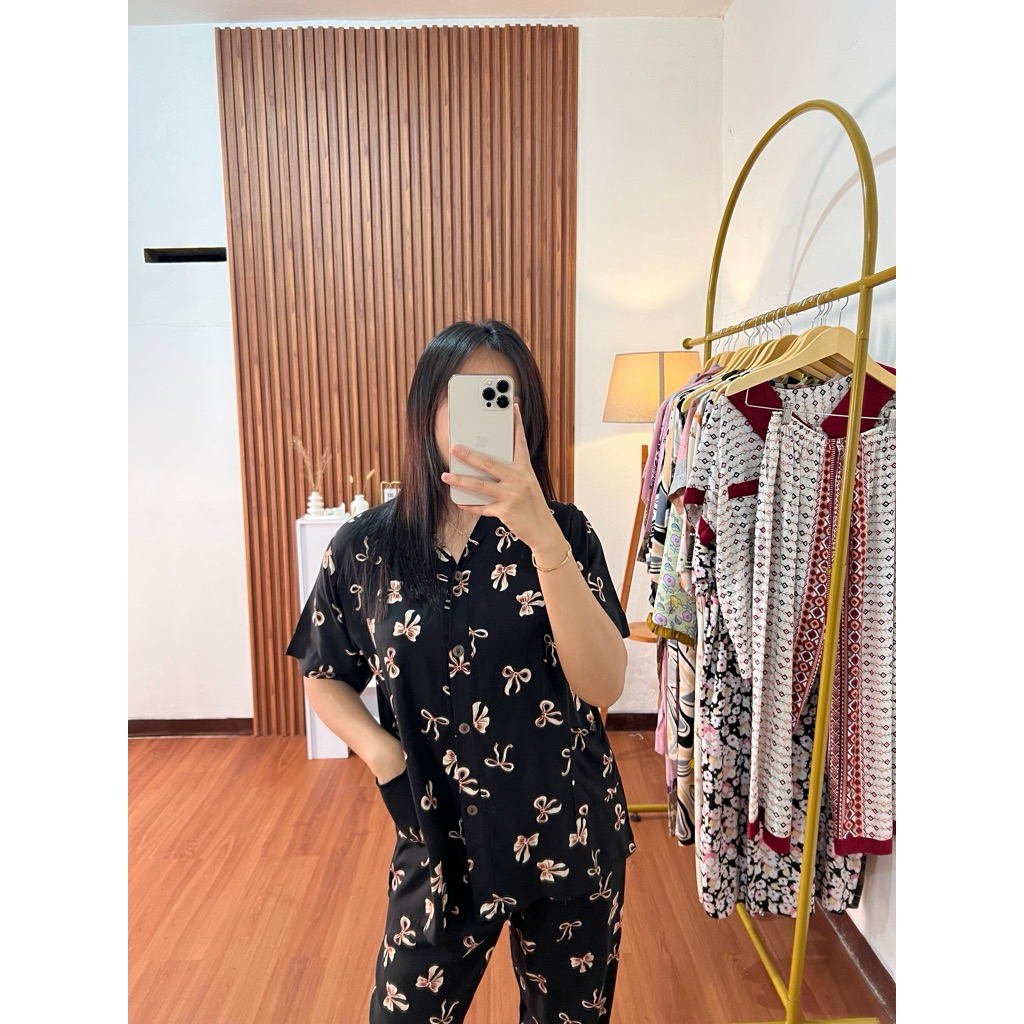 Nara Daily | Aira Set lengan pendek celana panjang rayon premium