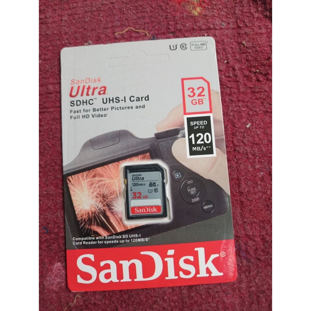 Memory Card Camera Handycam SD HC CANON SONY NIKON FUJIFILM PANASONIC SBOX BRICA SPECTRA 32GB 120MBP