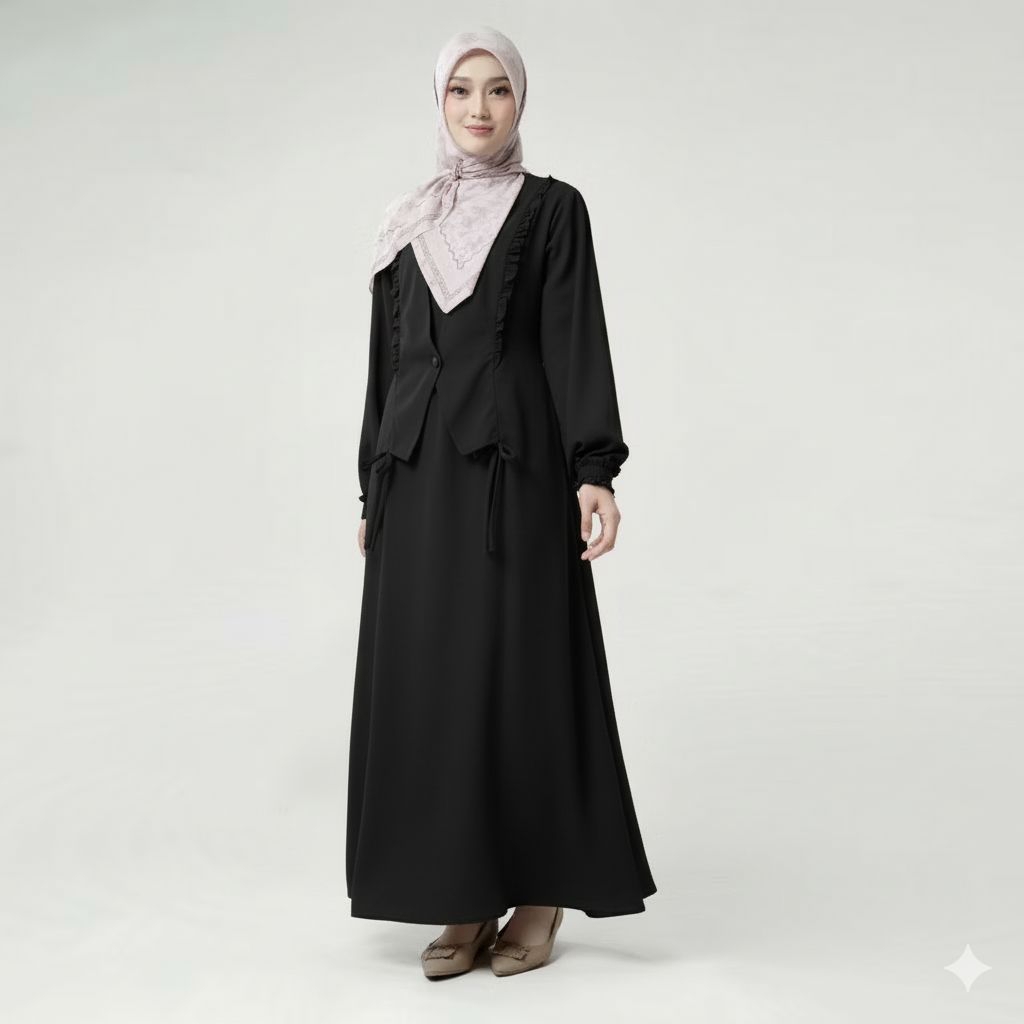 Rabbani Dresslim Exclusive Delina Gamis Hitam