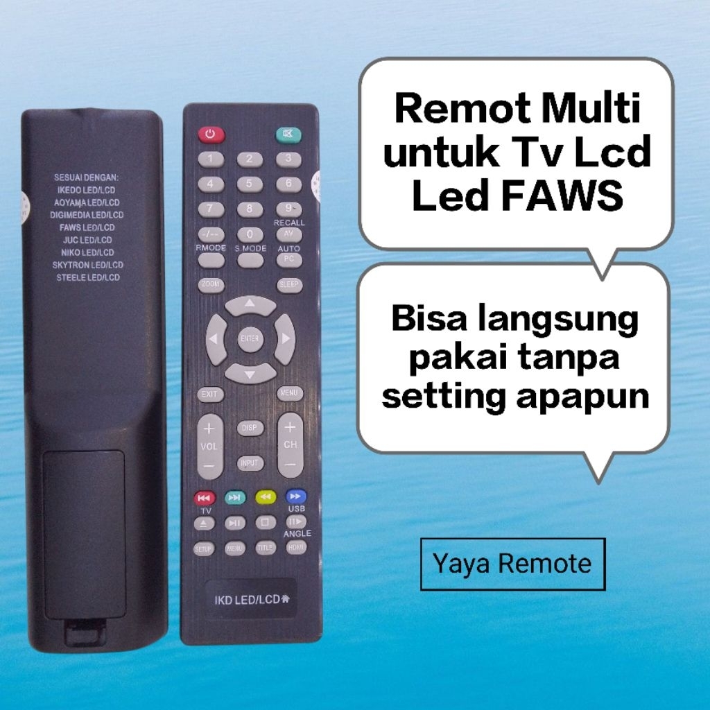 Remot remote Multi untuk Tv FAWS Lcd Led