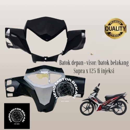 cod - batok depan belakang set visor supra x 125 fi infeksi k41 2014 2015 2016 merk non original