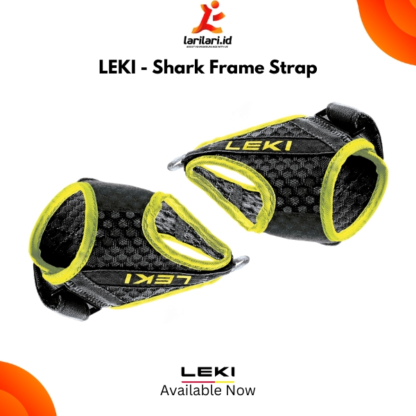 LEKI - Shark Frame Strap Mesh - Black/NeonYelllow sarung tangan tracking pole
