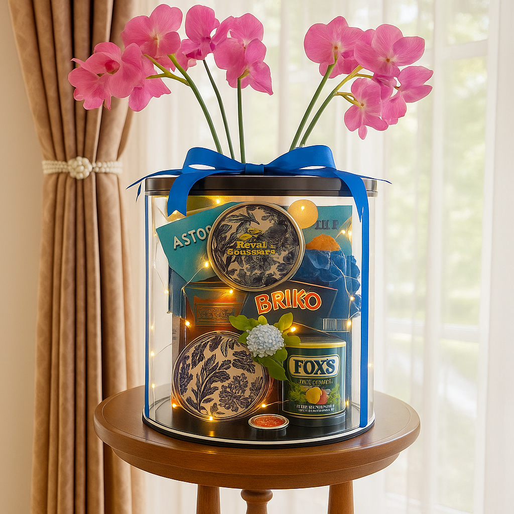 BOX BULAT  (TINGGI 35 CM ) SESERAHAN/ HANTARAN/GIFTBOX / CAKE BOX / SOUVENIR