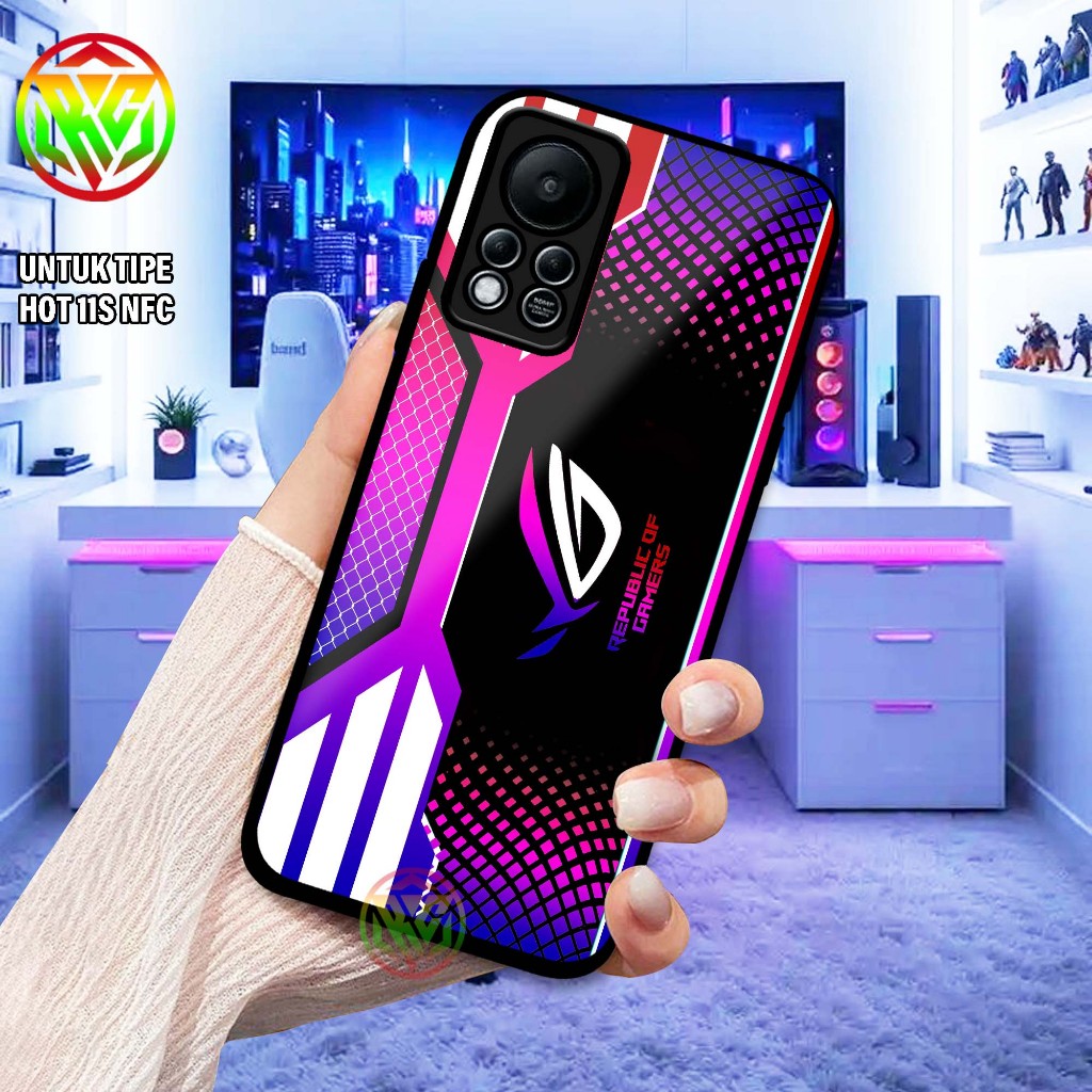 Case Infinix Hot 11S NFC - Motif Terbaru Hardcase Glass Kilau New Case Glossy casing Hp Infinix Hot 