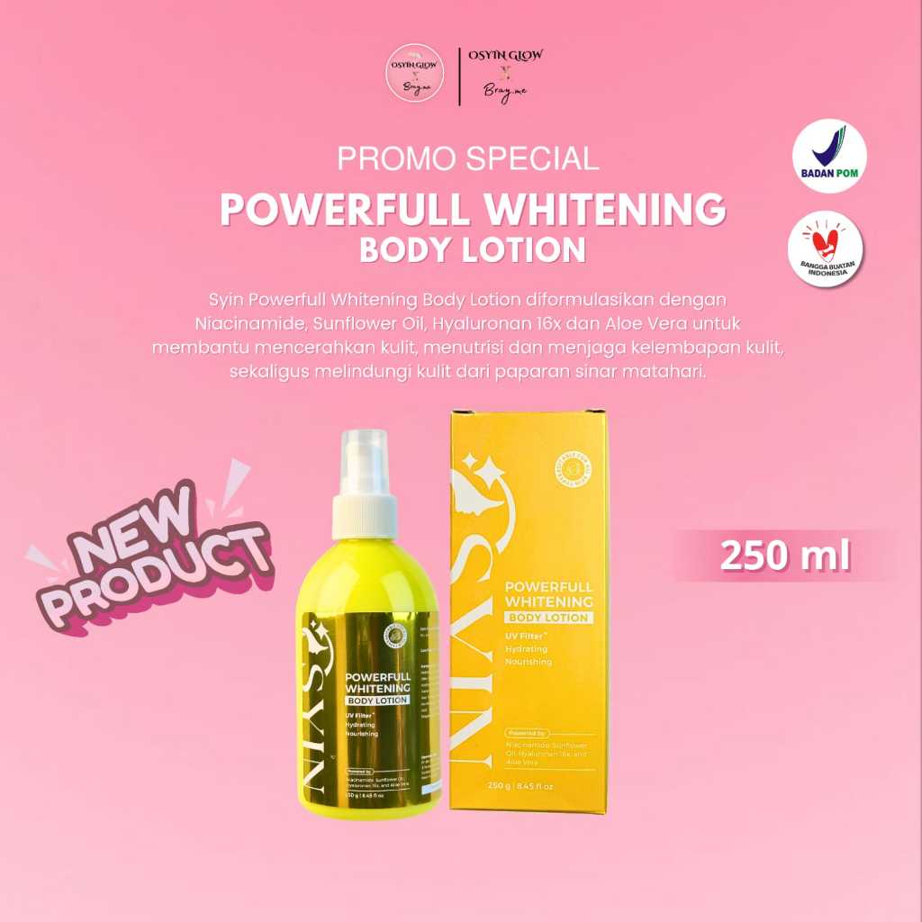Osyin Glow Powerfull Whitening Body Lotion (250ml)