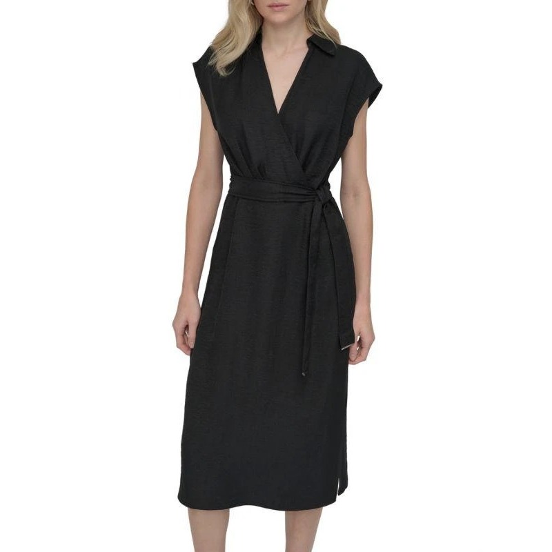 DKNY - DRESS WANITA LEHER V WANITA