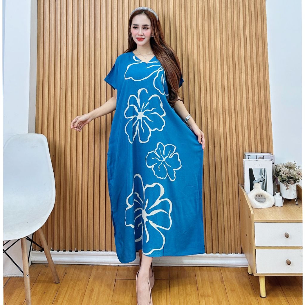Daster Lowo Jumbo LD 135 - Daster Jumbo Busui Daster Rayon Jumbo Daster Viral Kekinian Dress Kelelaw