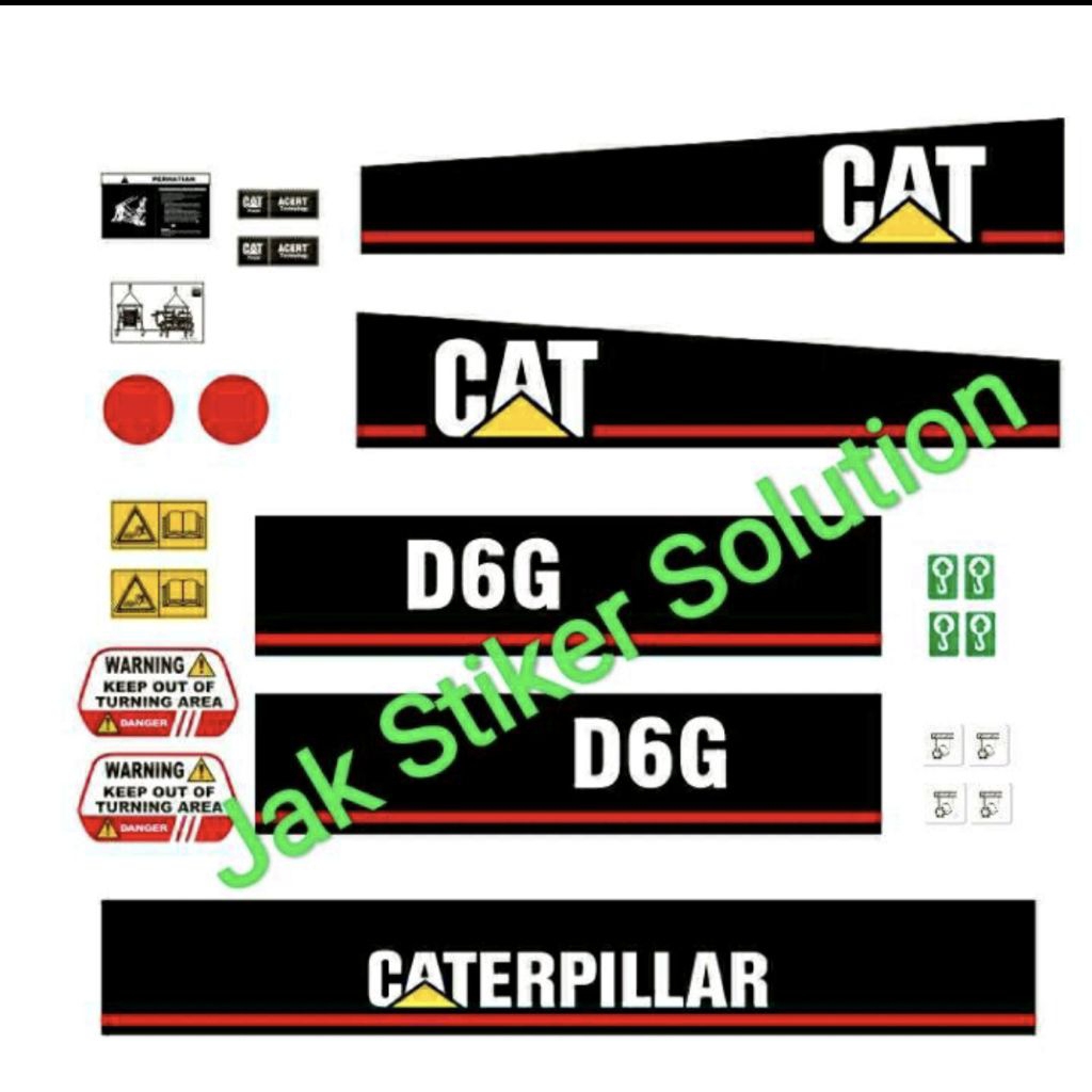 Stiker Dozer Cat D6G Decal Sticker
