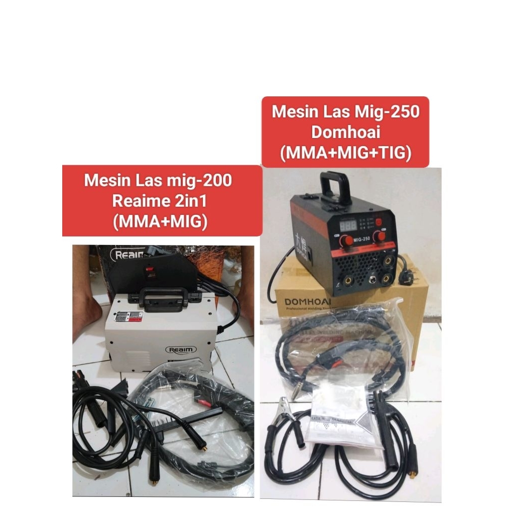Mesin Las Listrik MIG-200 Reaim 2in1 (MMA+MIG)/Mig-250 Domhoai 3in 1 (MMA+MIG+TIG) /MesinLas Listrik
