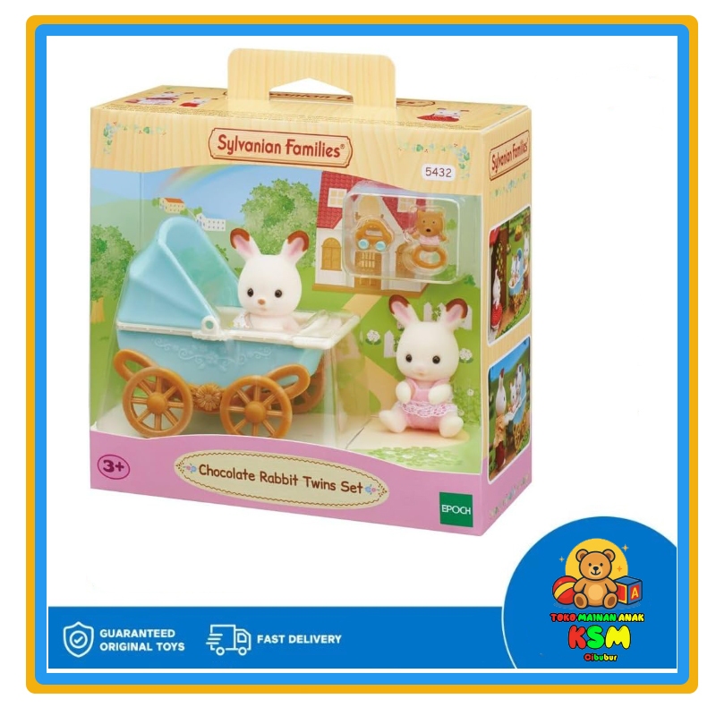 Sylvanian Families Chocolate Rabbit Twins Set 2019 Original – Boneka Bayi Kelinci Kembar Mainan Kole