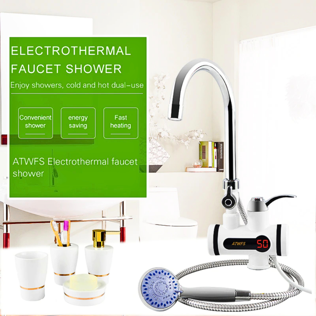 COD PBIBAY Kran Keran Pemanas Air + Shower Wastafel Dapur Toilet Kamar mandi elektrik listrik instan
