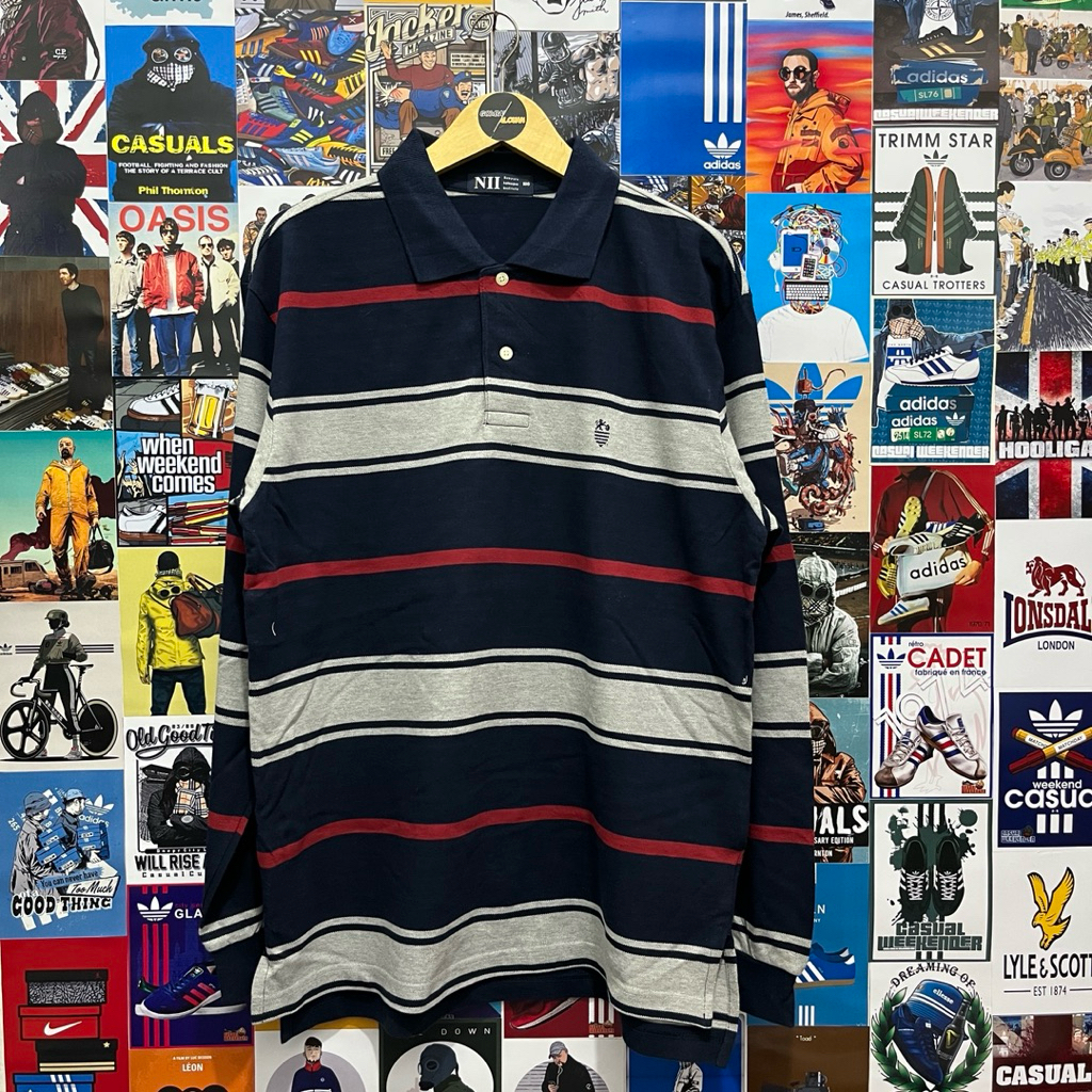 Long Sleeve / Polo Shirt / Rugby Shirt / Vintage / Second / NII