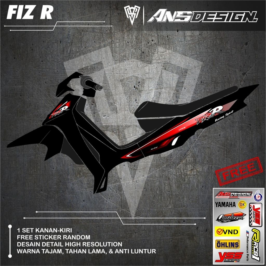 STRIPING YAMAHA FIZ R VARIASI STICKER FIZ R MALAYSIA SS TWO