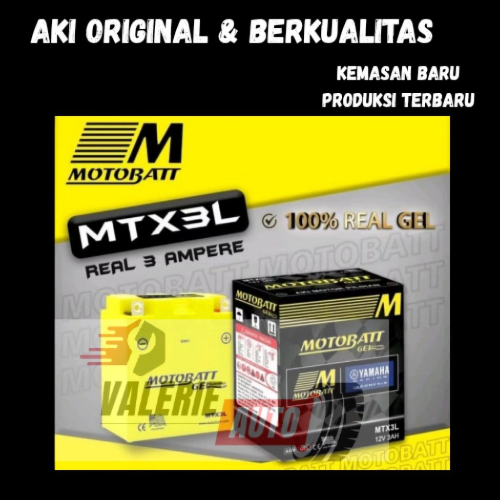 [Original Aki Murah] Aki Motor Yamaha Rx King Master Rx King Cobra RX S Spesial Motobatt MTX3L