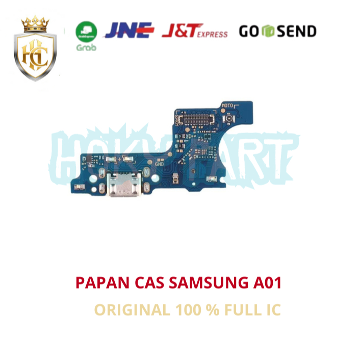PAPAN KONEKTOR CAS FULL IC+MIC SAMSUNG A01/A02 ORIGINAL