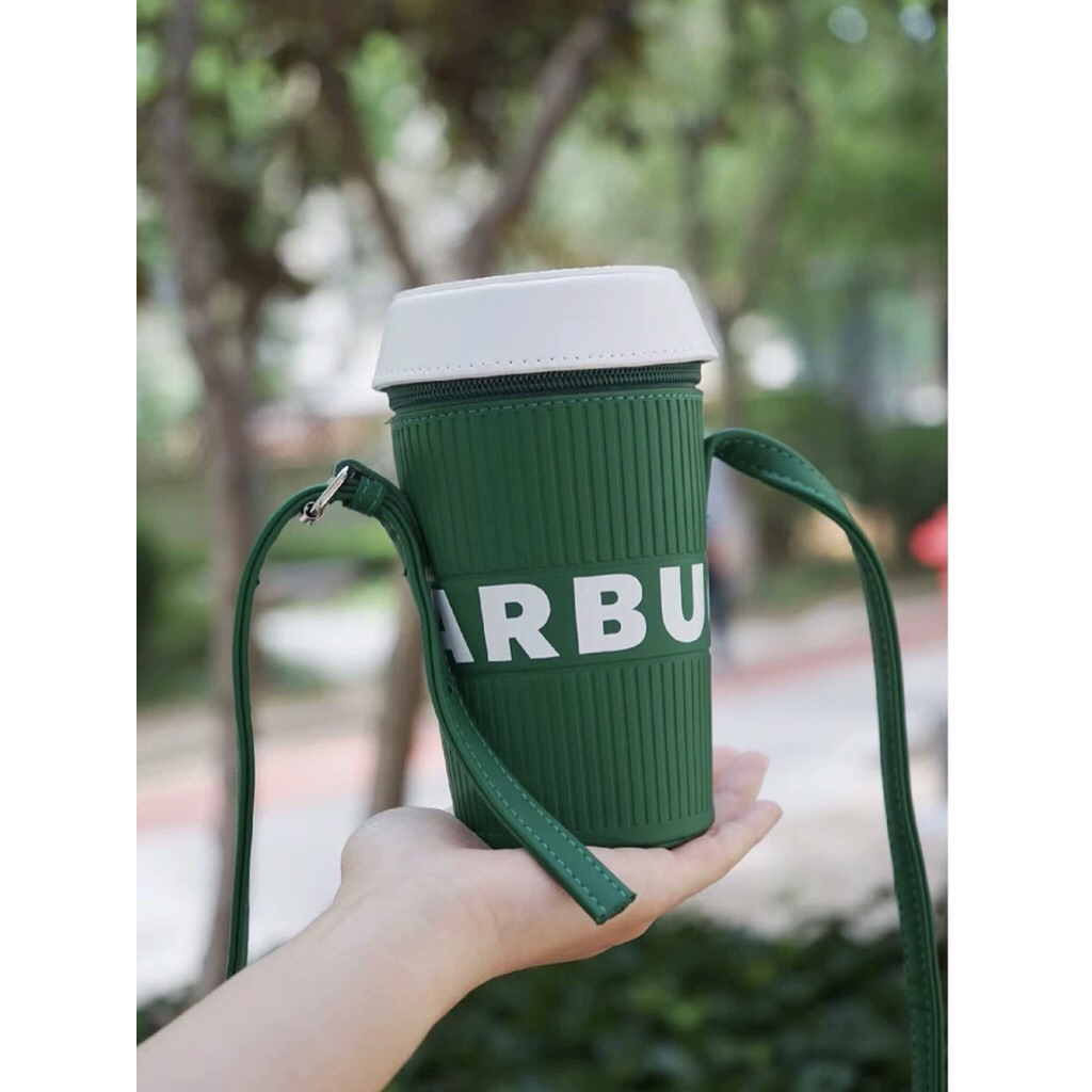 Starbucks China 2023 Summer Edition Green Starbucks Coffee Mini Storage Bag Tas Starbucks Mini