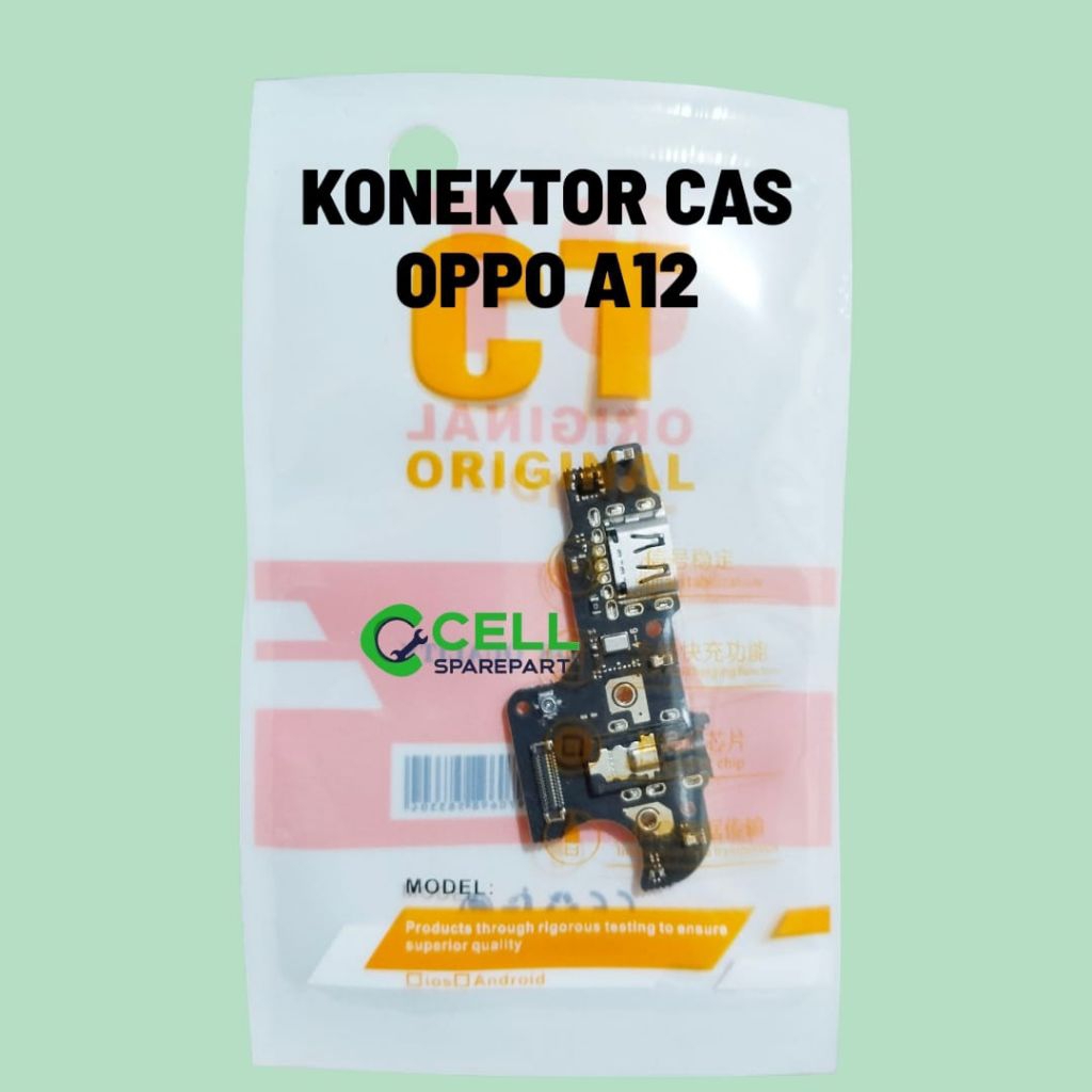 Flexibel Charger Oppo A12 2020 Original – Papan Konektor Cas + Mic IC Fullset Sparepart HP