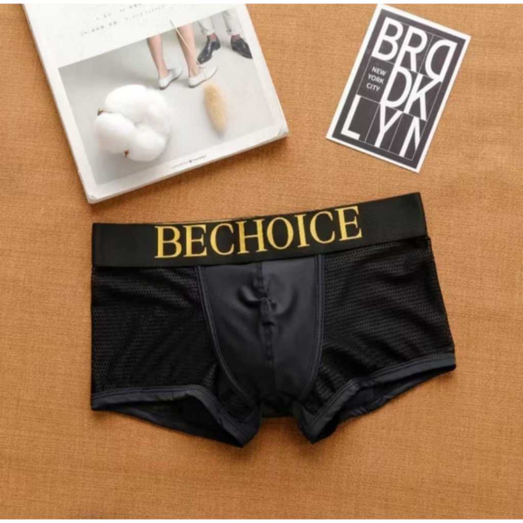 BECHOICE CELANA DALAM PRIA BOXER  SEMI TRANSPARAN