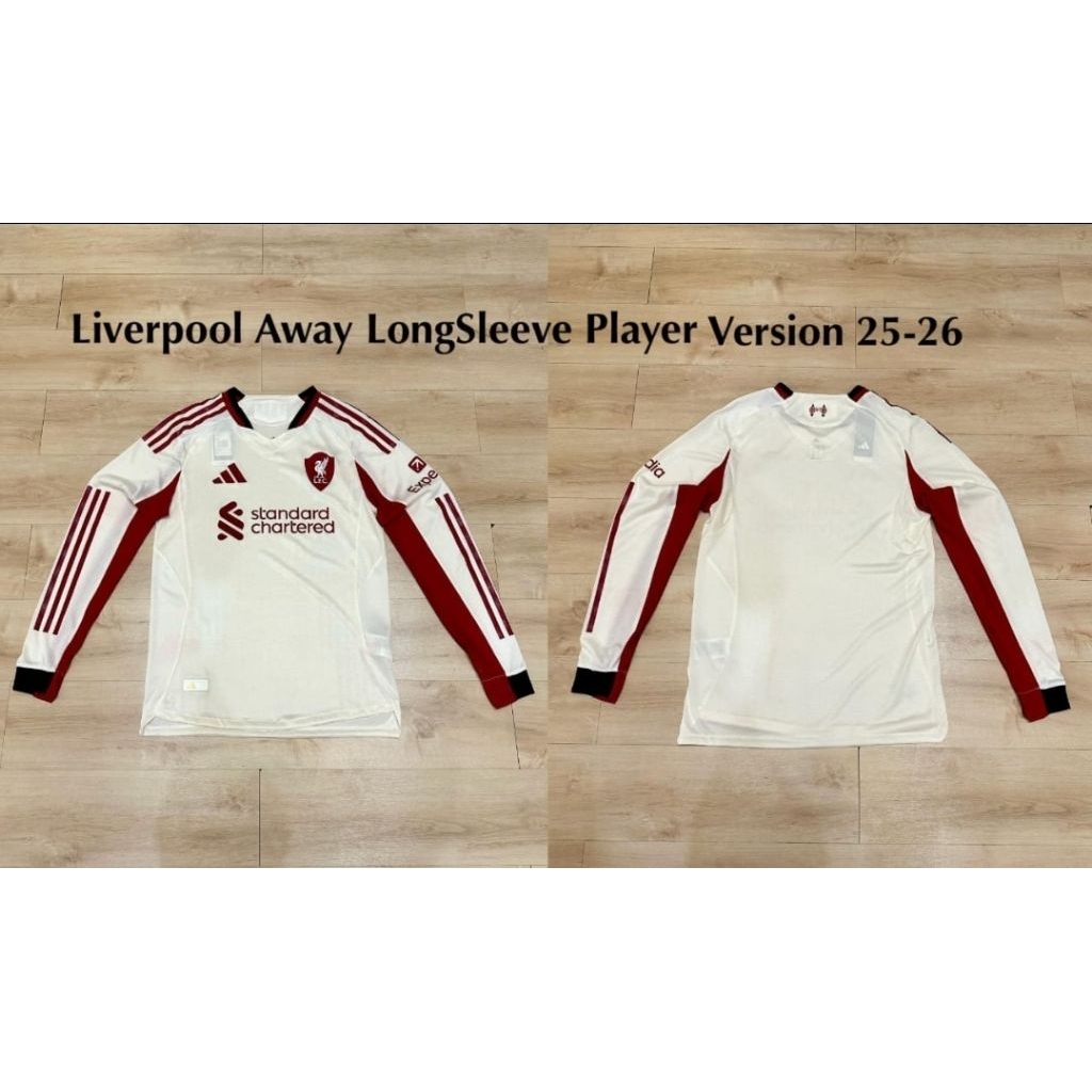 Jersey Kaos Baju Bola FC Liverpool Liverpul Liverpol FC LFC Home Away 3rd Third Kream Cream Putih Lo