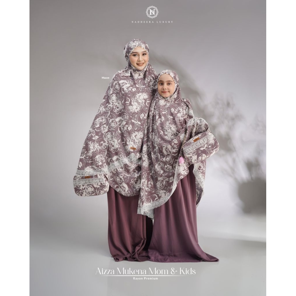 mukena ibu anak Aizza by nadheera luxury