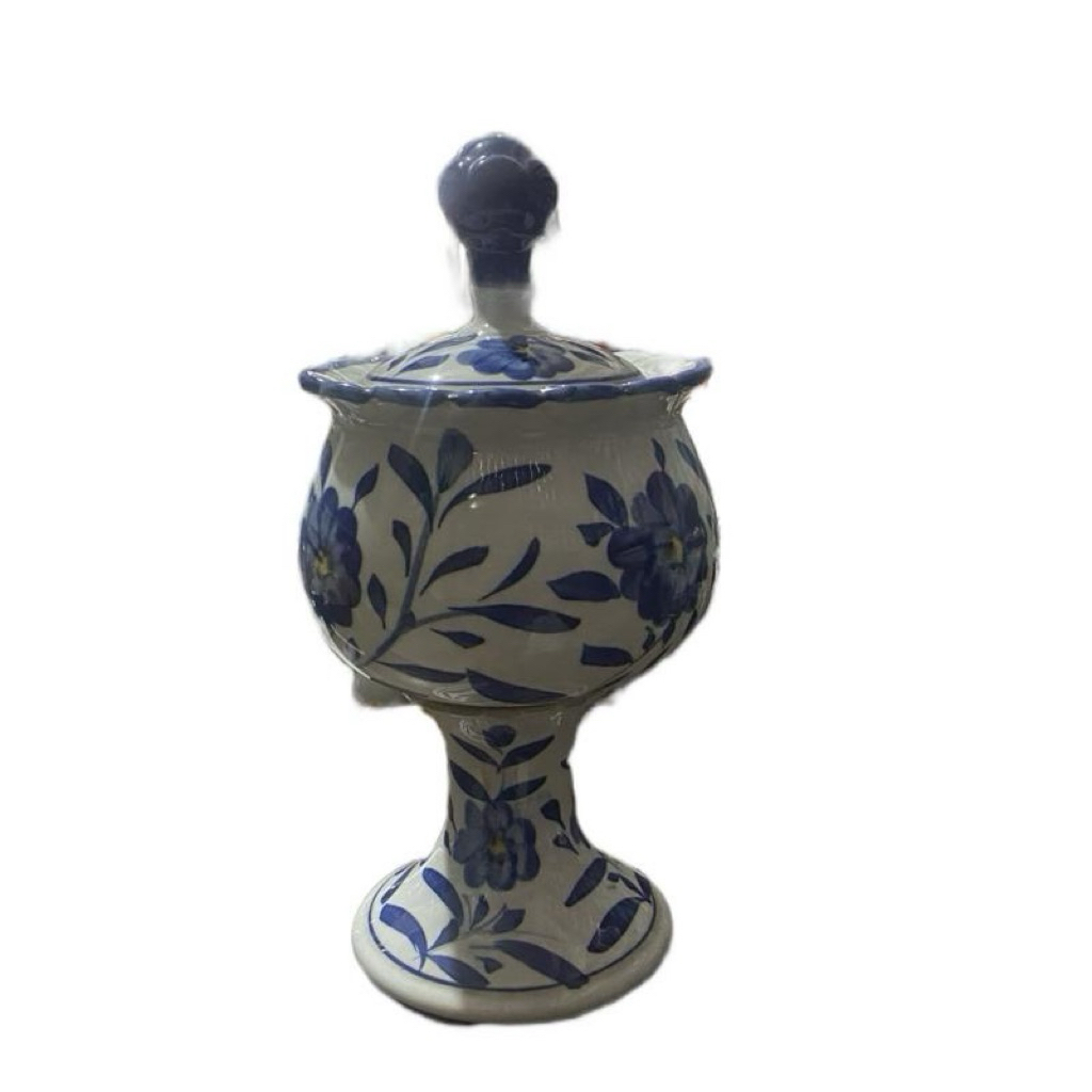 guci toples keramik porcelain China bisa buka tutup