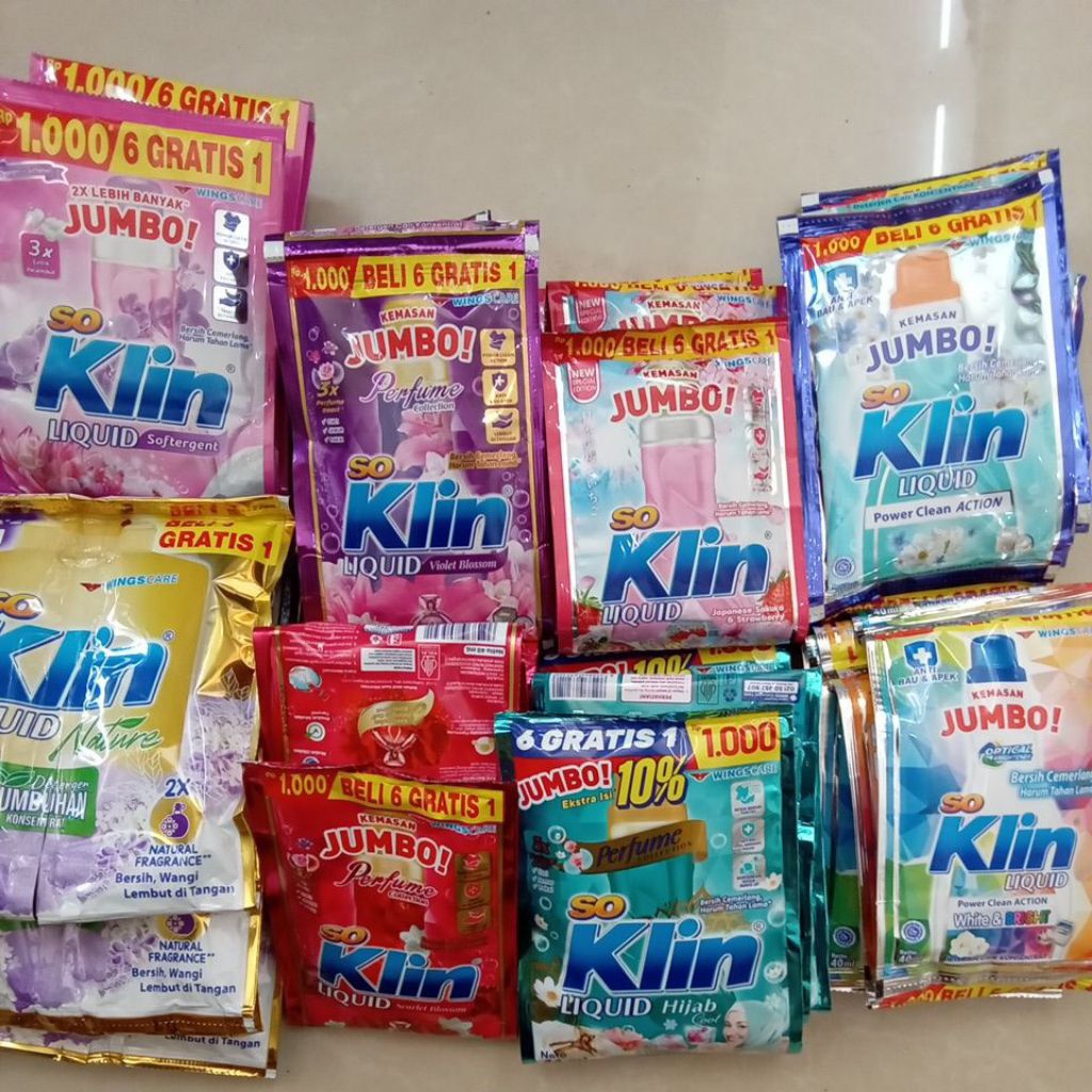 Soklin Sachet Jumbo 1 Renceng All Varian