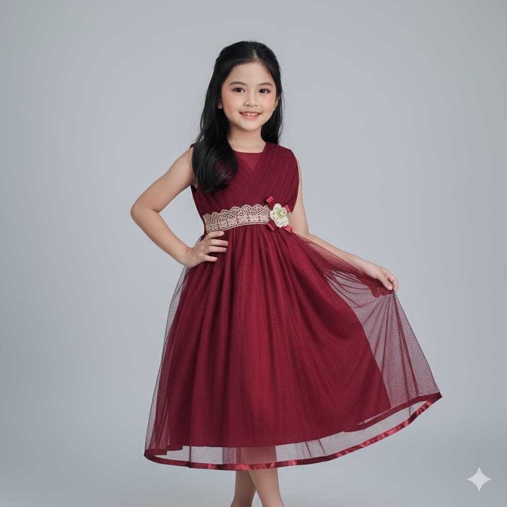 gaun anak terbaru mewah elegan dress cantik ultah gaun pesta premium quality