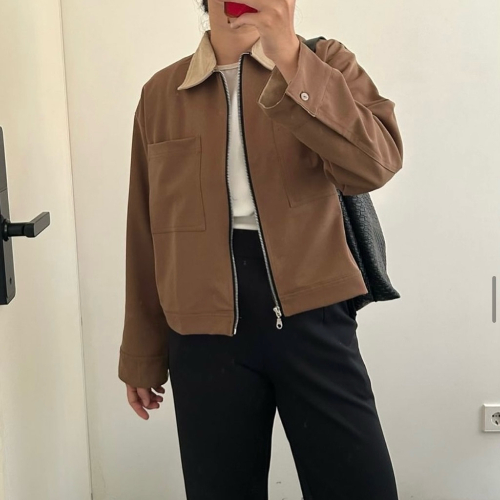 ZIPPER JACKET OUTER CORDUROY (SLEEVE & COLLAR)