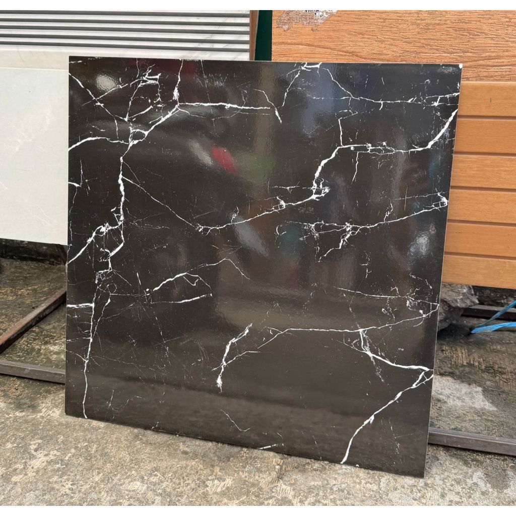 PLATINUM KERAMIK 60X60 STOCKHOLM BLACK REC MODEL MARMER / KERAMIK PLATINUM 60X60 CUTTING GRANIT