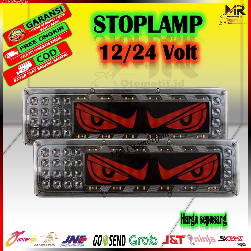Lampu Variasi Model MATA VERSI 1 Stop Lamp Stoplamp Rem Led Belakang Sen Running Runing Mobil Truk T