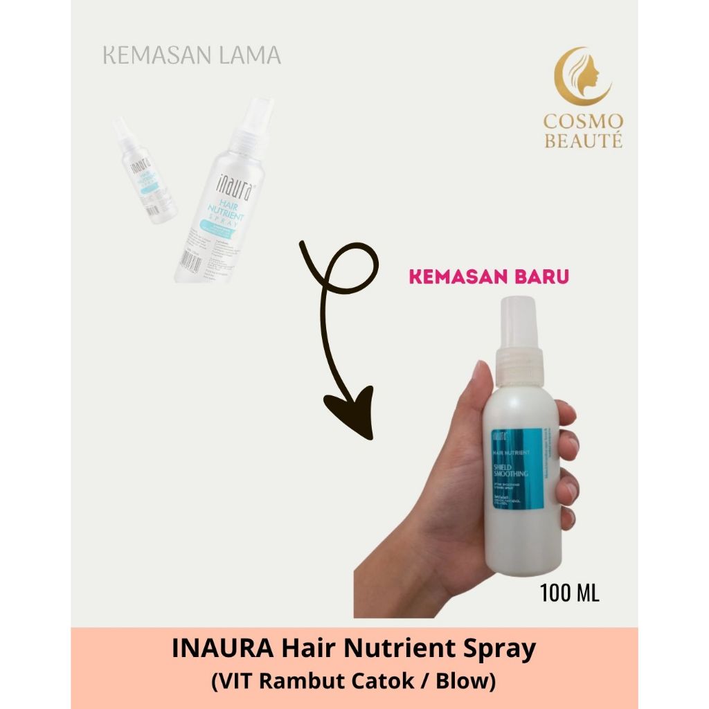 Inaura Hair Nutrient Spray 100ml - Vitamin Rambut Sebelum Catok / Blow