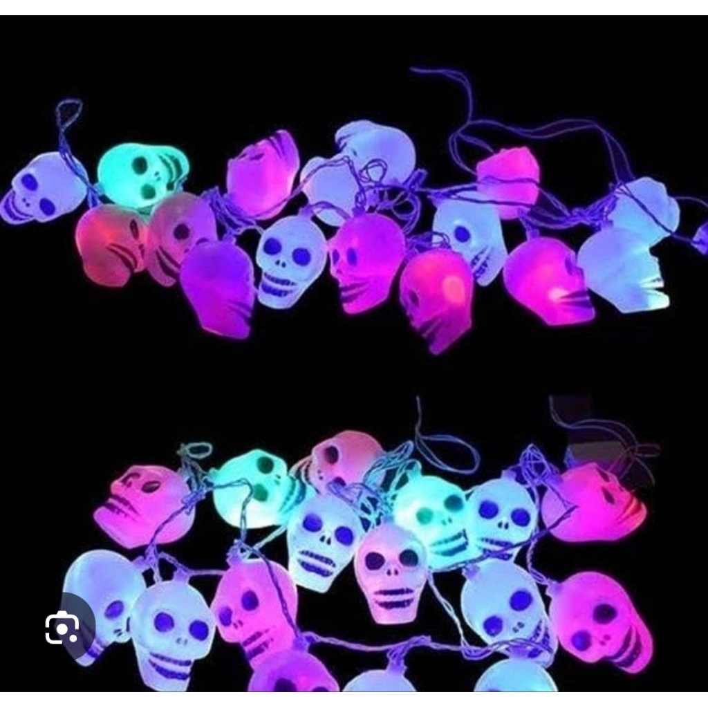 Dekorasi Halloween Lampu Tengkorak Skull/Lampu Tengkorak