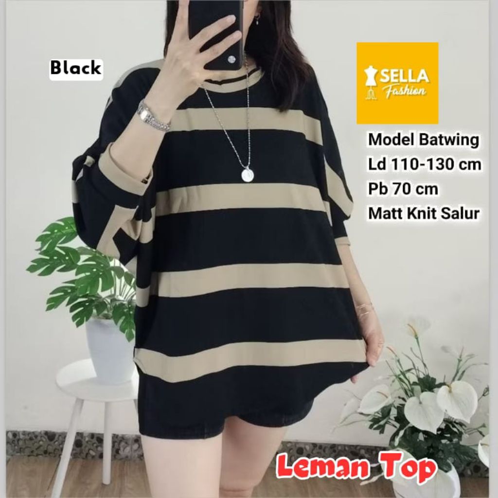 Atasan wanita bahan kaos import blouse wanita ld 110-125