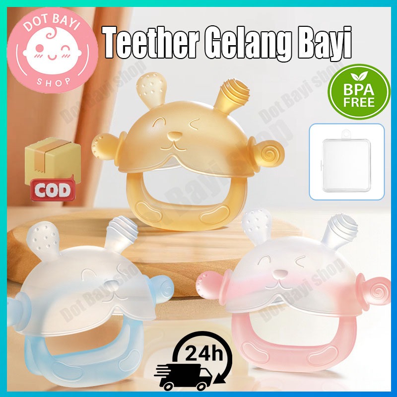 Dot Bayi Shop Aoduoyaya Teether Bayi Silikon Food Grade Bahan Lembut Dapat Direbus Dan Disterilkan