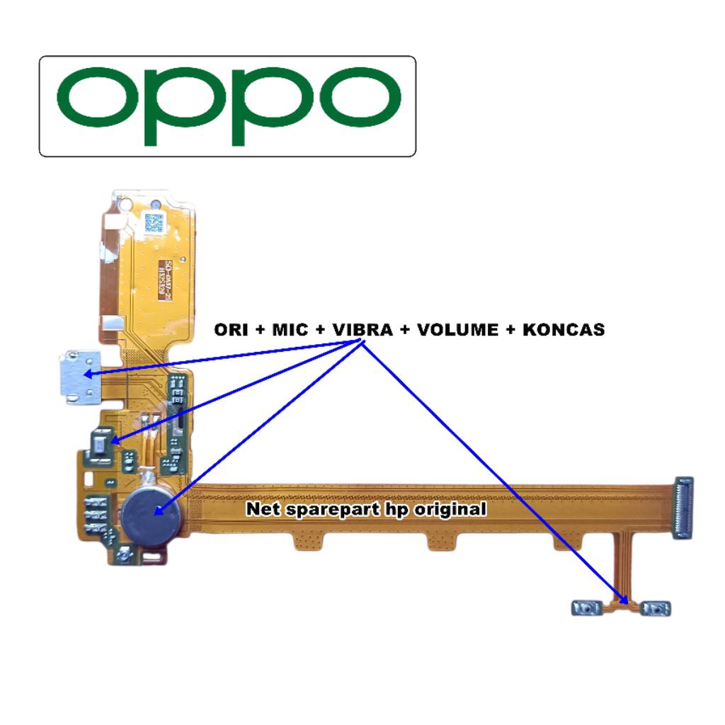 FLEXIBLE BOARD KONEKTOR CAS VOLUME OPPO A37 / A37F ORIGINAL NEW 1:1