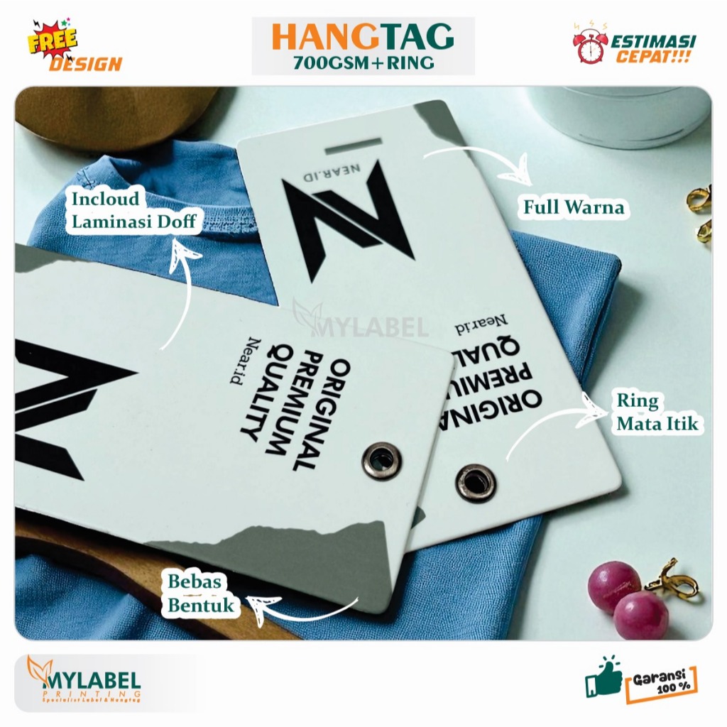 hang tag baju tebal / hang tag custom / hang tag baju anak / hang tag baju label custom