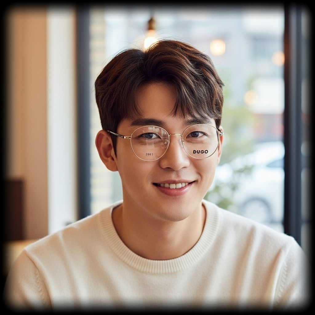 FRAME KACAMATA BULAT DUGO 3993 Gold Model Korea Keren Gagang LENTUR Kualitas Premium ORIGINAL Brande