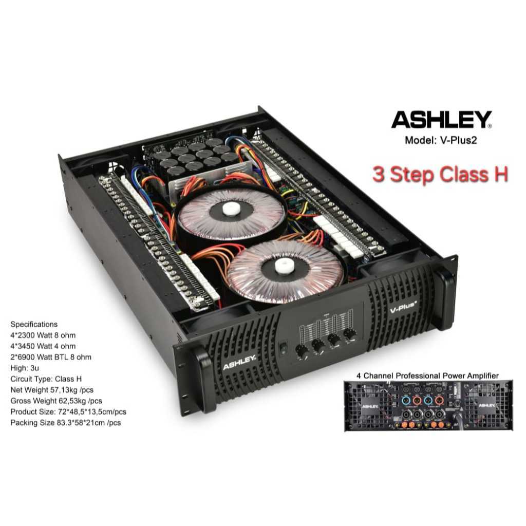 POWER AMPLIFIER ASHLEY V PLUS 2 / V PLUS2 4 channel CLASS H